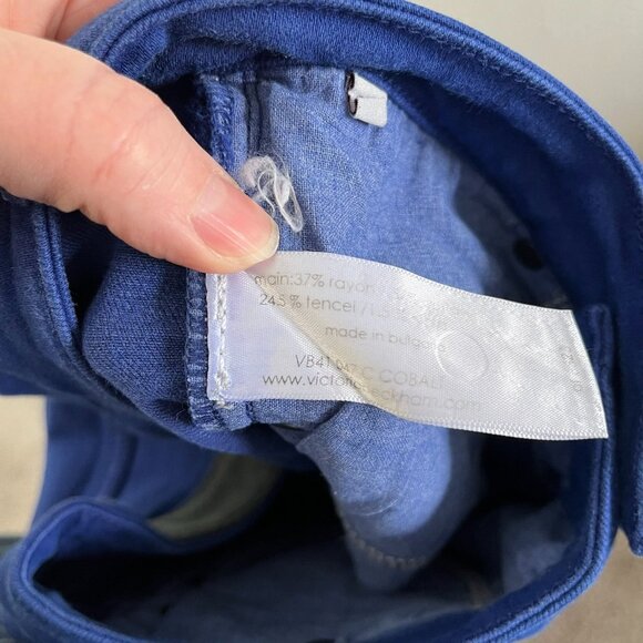 Victoria Beckham Womens Colbalt Blue Mide Rise Skinny Jeans Size 25 designer - Picture 11 of 13